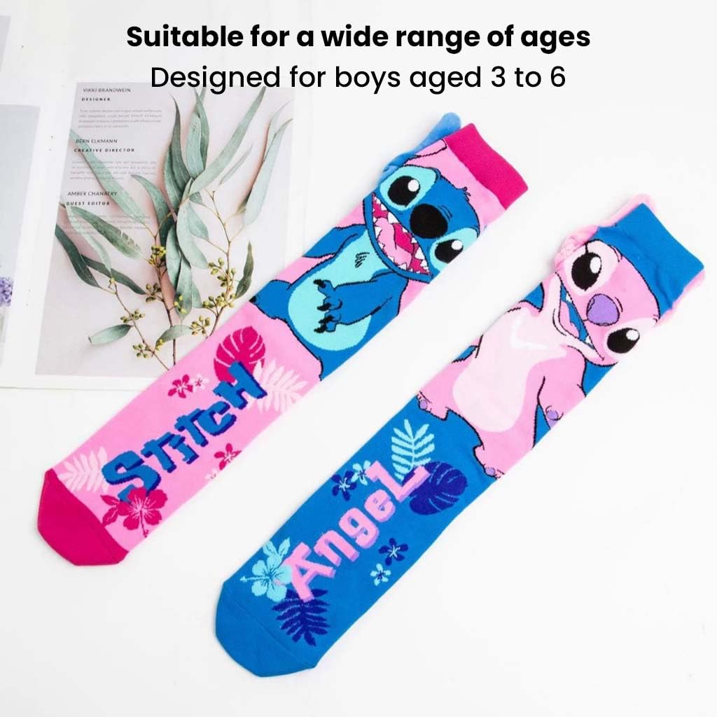 Girl’s Knee-High Socks 3D Design Stitch with Soft Ears Colorful Long Socks Comfortable and Stretchy - Age of 3 to 12 Years - Image 6 thumbnail