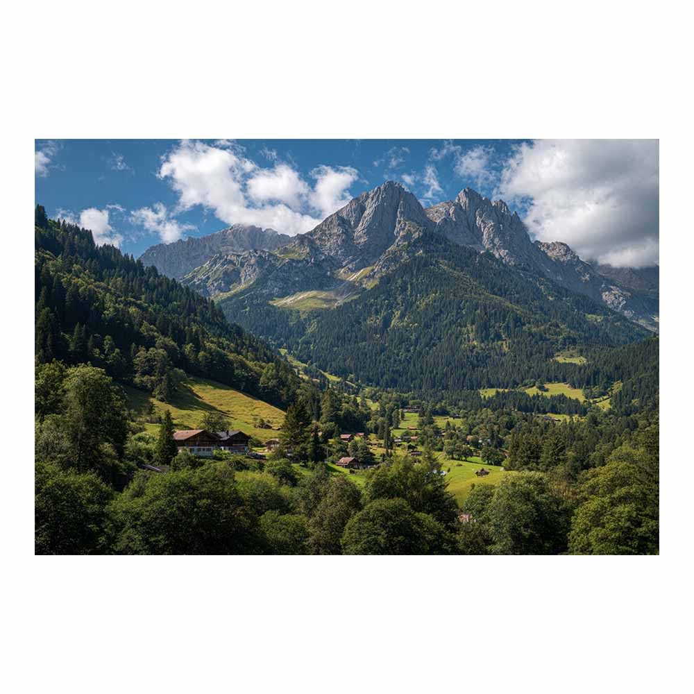 HOQIU Vintage wall art Dolomites Valley Views decorative painting, wall art, for Living Room Bathroom Bedroom Kitchen Decoration.(Multicolor)-70x100cm Unframed