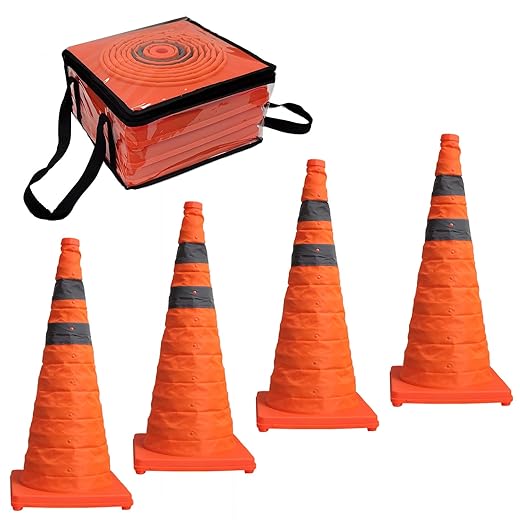 4 x Faltbare TRUTZHOLM Pylonen 70 cm