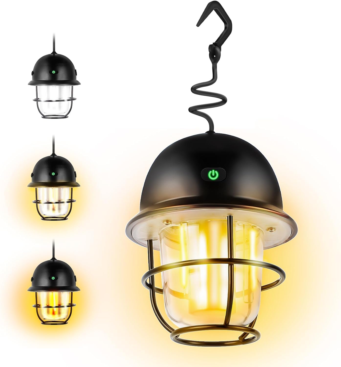 Camping Lantern, Rechargeable Retro Camping Lights Portable Waterproof 4 Light Modes (1300-6500K) Stepless Dimming Brightness for Camping, Hiking, Emergency, Fishing etc. Buy :- AE-ZONE