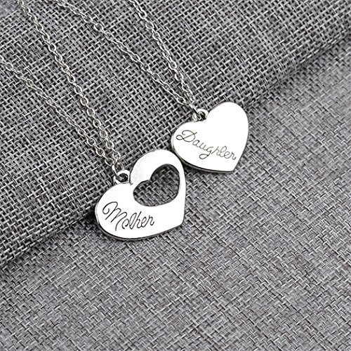 Myhouse 2Pcs/Set Mother's Day Letter Necklace Mother Daughter Letter Rhinestone Pendant For Gifts Charms Findings #TOP2