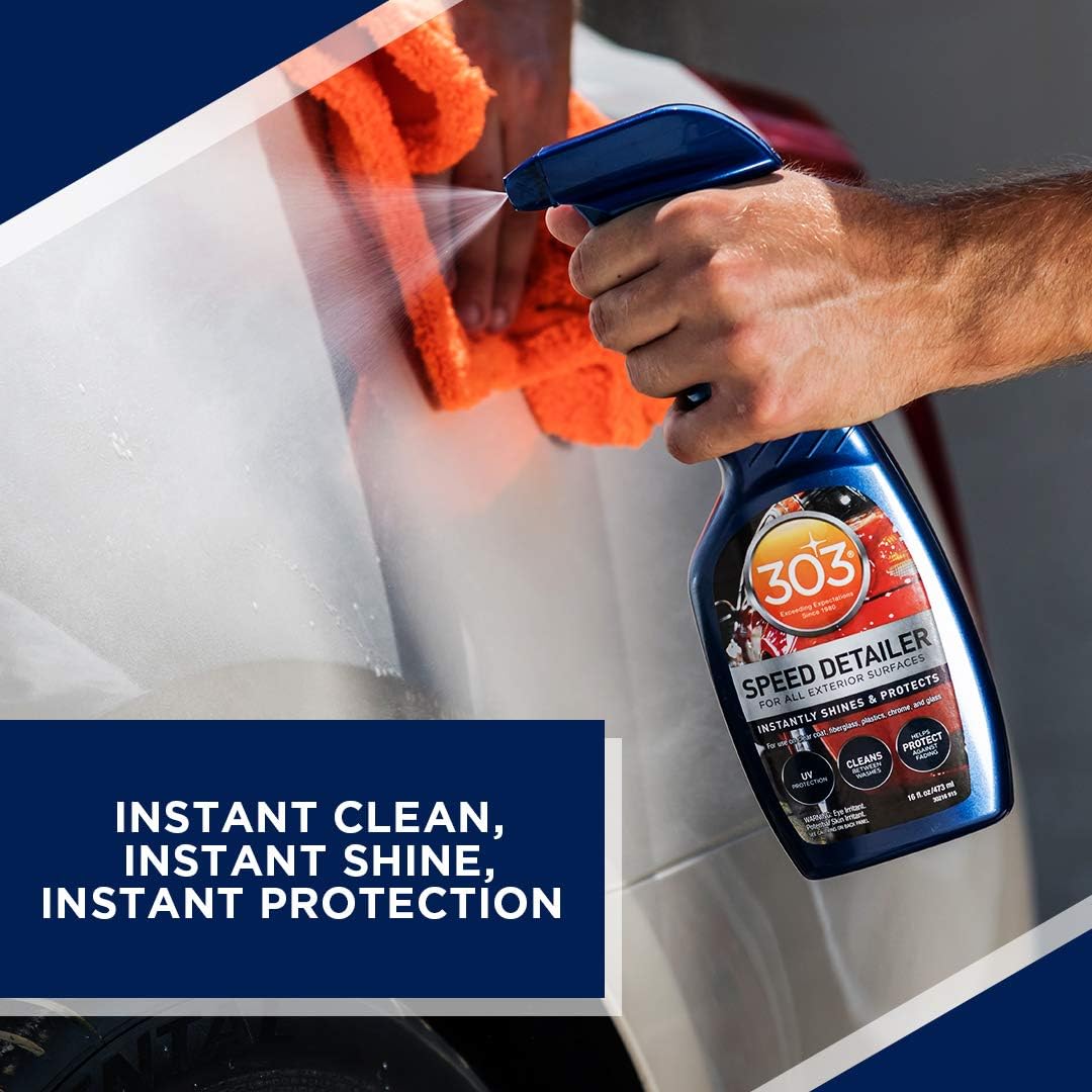 303 Products (30216-6PK) Products Automotive Speed Detailer - For All Exterior Surfaces - Instantly Shines And Protects - Cleans Between Washes - UV Protection, 16 fl oz 6 Pack