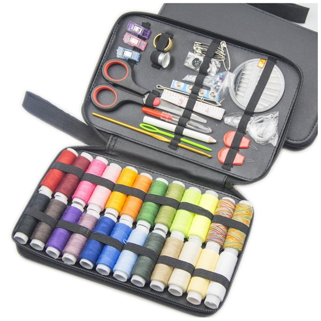 Kit de Costura portátil, Juego de Costura, Caja de Costura para el hogar, 94 Piezas, Caja de Almacenamiento de Costura