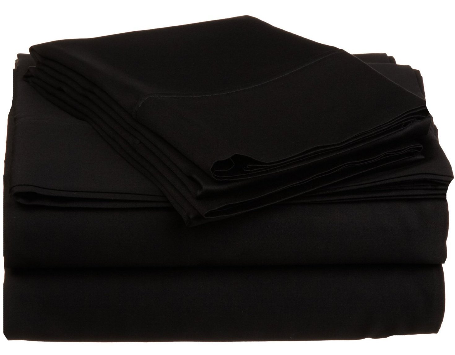American Linen Egyptian Cotton Bedding Black Solid 600 Thread Count 6 PCs Olympic Queen Bed Sheet Set 100%-Egyptian Cotton, Sateen Solid, 14 Inches Deep Pocket