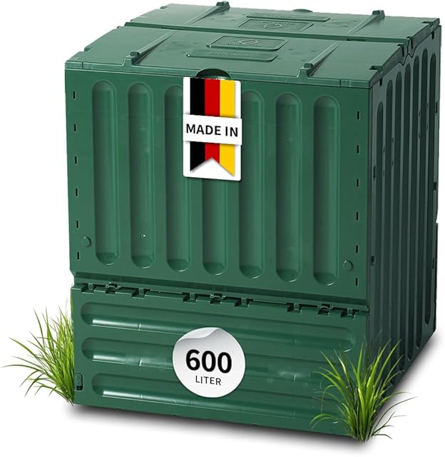 Garantia GARANTIA ECO-King Komposter 600 Liter grün - Komposter Garten, Schnellkomposter, Kompost, Biomülleimer, Abfall & Recycling, Biomüll Behälter, Biomüll, Komposteimer, Schnellkomposter Garten — Komposter