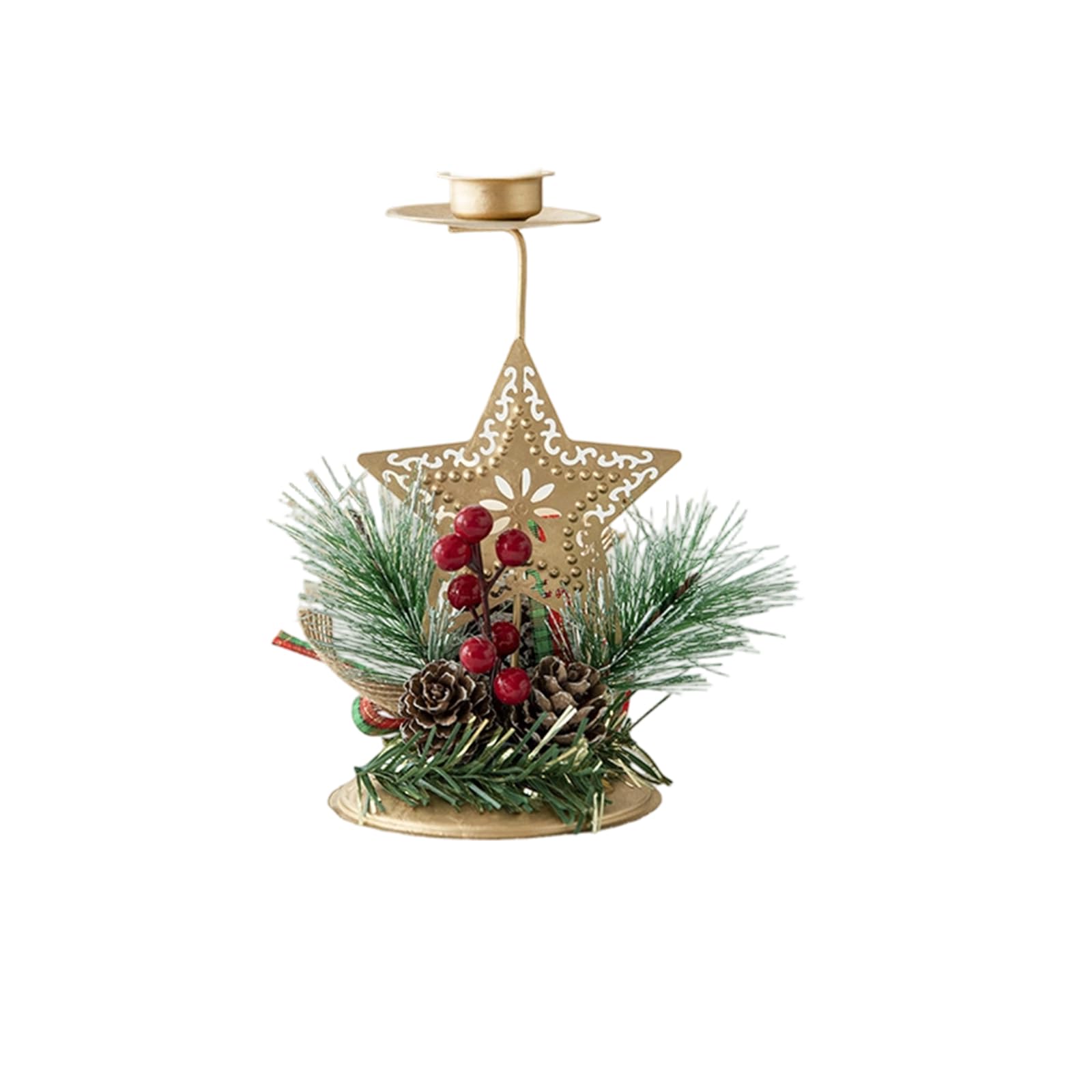 Osniyaw Five Pointed Star Iron Christmas Tea Light Holder, Iron Holder, Christmas Decoration For Party Dining Table Centrepieces, Decorative Stand