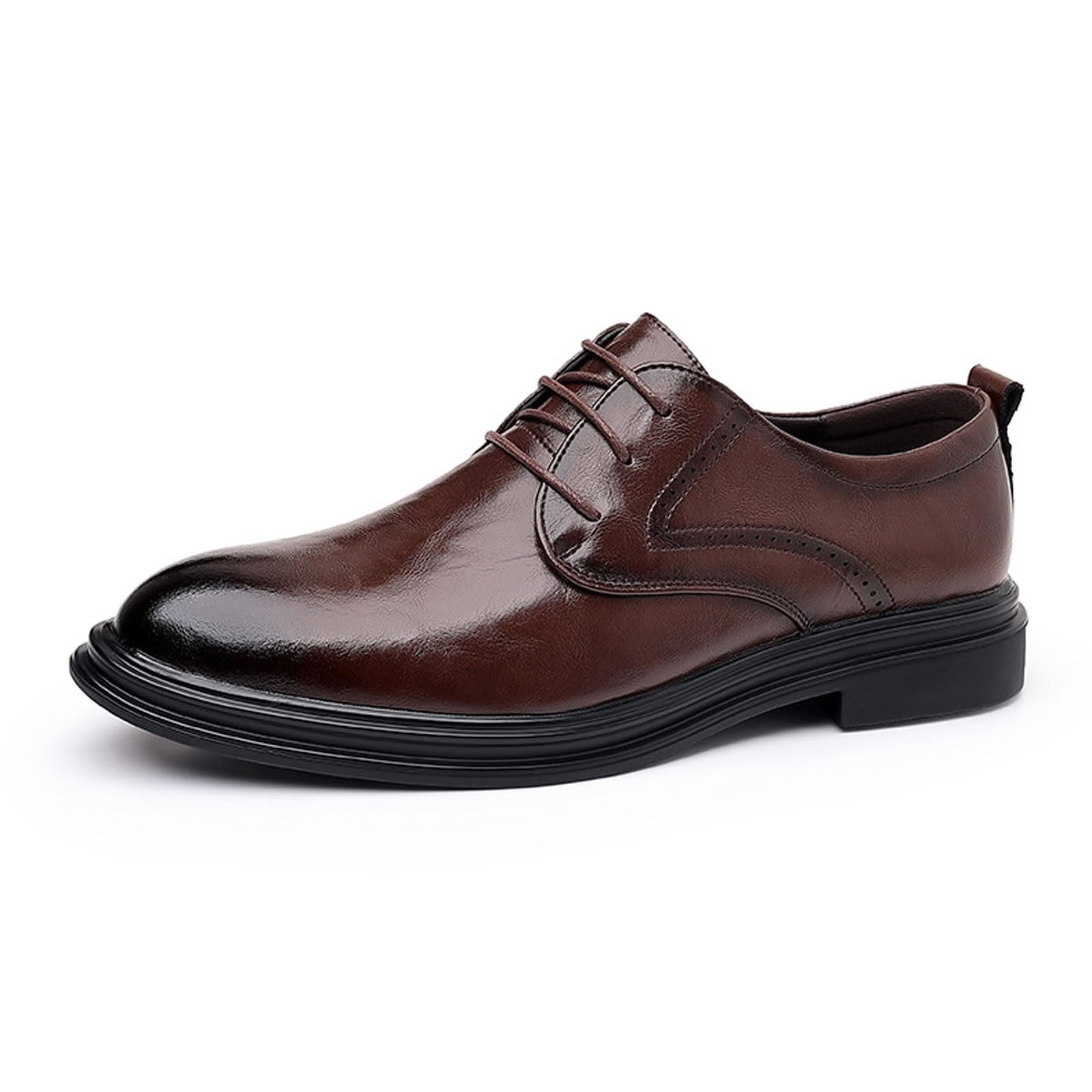 Scarpe Eleganti da Uomo Oxford da Lavoro con Lacci da Smoking Matrimonio Casual Derby