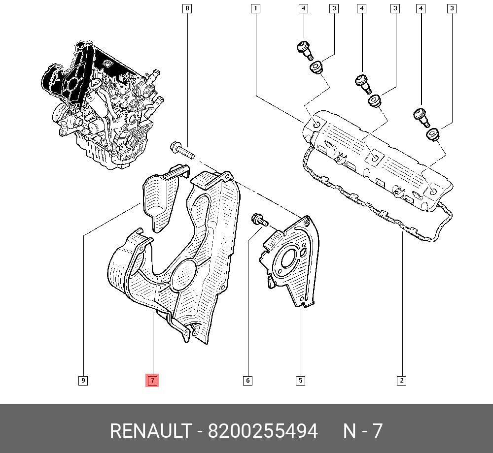 SOFIPART - Correa de distribución compatible con Renault Megane II Grand Scenic II para motor 1.9 dCI y OEM 8200255494 7700116265 8200154013 91159821 4408128