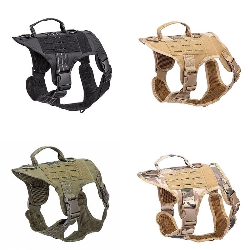 Arnés Táctico Molle For Perros, con Tiras Reflectantes Y Accesorios De Aleación Zinc For Medianos A Grandes