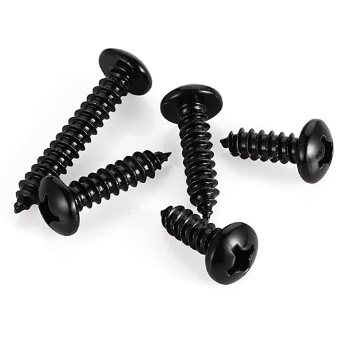 Miniatura 8 de Tornillo autorroscante Phillips #12 x 1 pulgada, tornillos de chapa metálica de cabeza plana, tornillos de madera, óxido negro, acero inoxidable 304