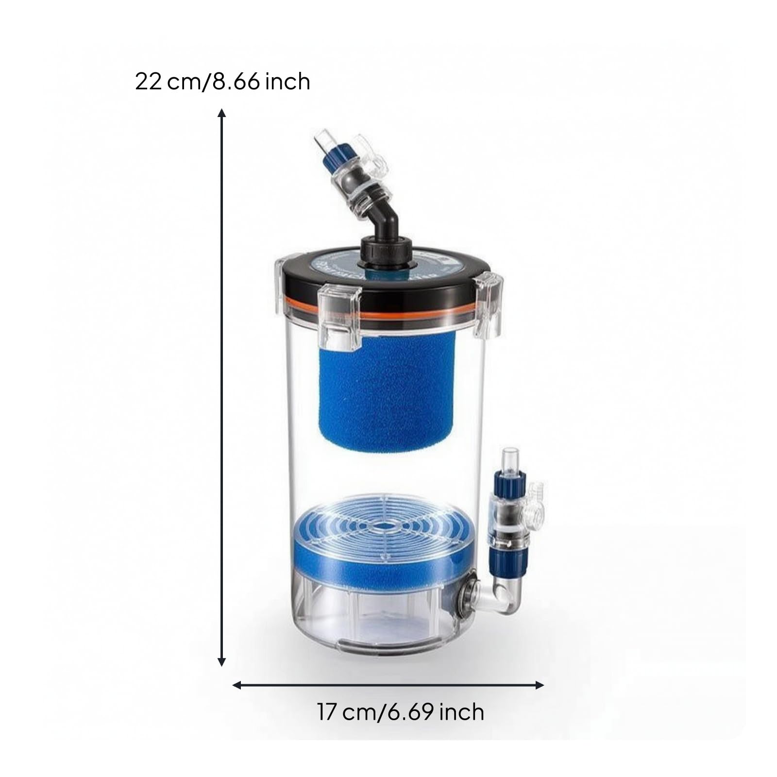 Aquarium Außenfilter Extern Außenfilter mit Filtermedien vielseitig Schwammfilterrolle für Aquarianer, Heimaquarium, A-Modell-Set Halbbaumwollversion - KY200A/20mm Anschluss