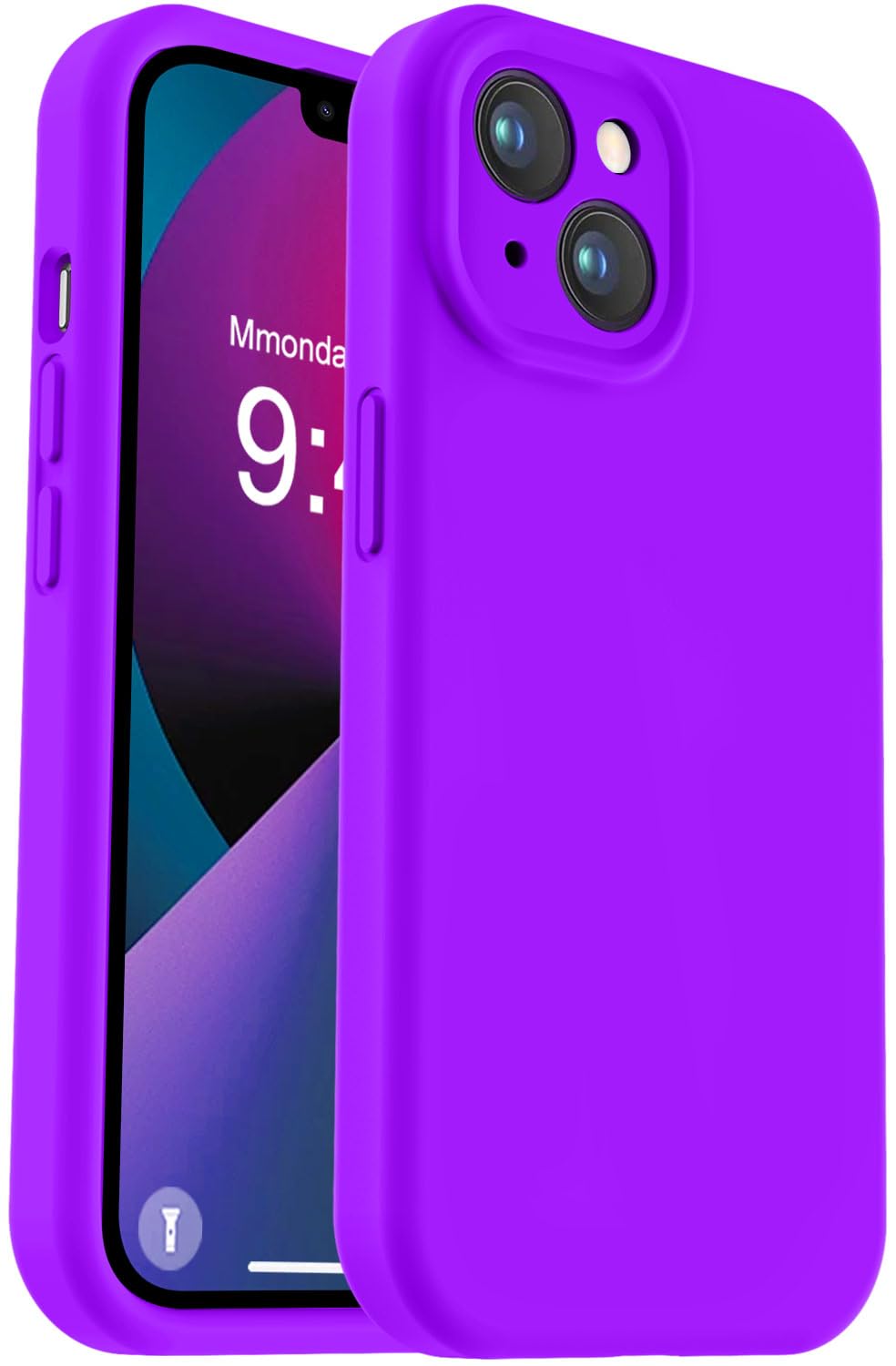 Vooii Compatible with iPhone 13 Case, Liquid Silicone Upgrade [Camera Protection] [Soft Anti-Scratch Microfiber Lining] Shockproof Phone Case for