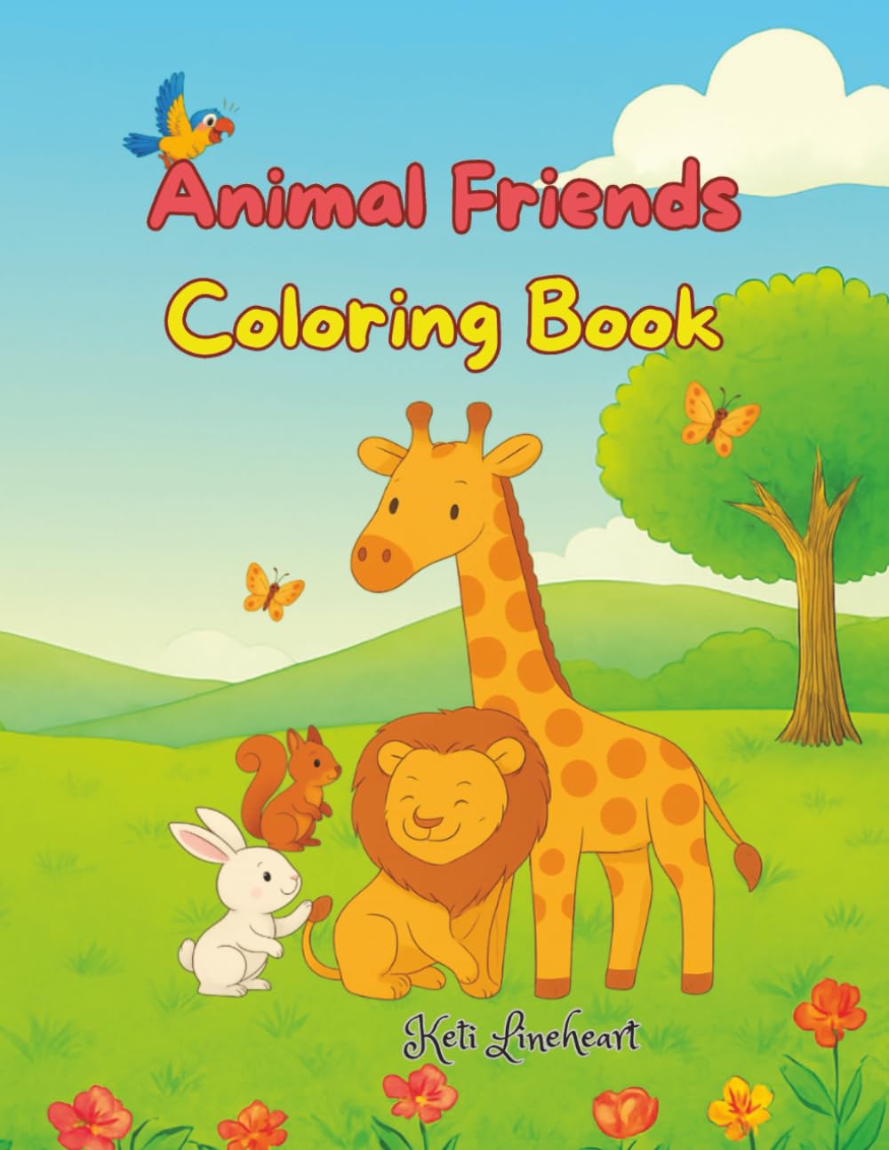 Animal Friends Coloring Book: Fun and Relaxing Animal Coloring Pages for Kids Ages 4–8