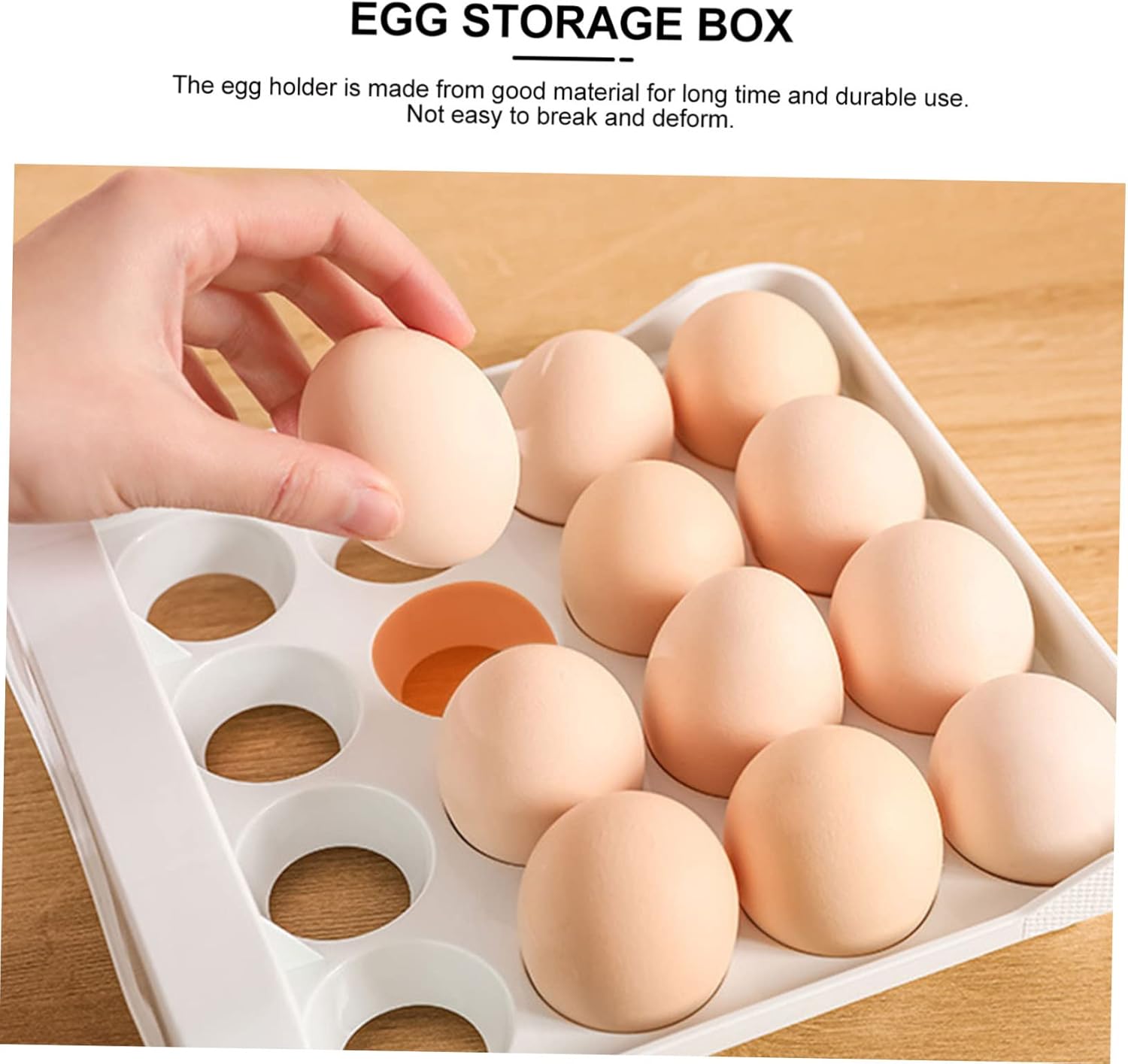 32grids Multi-function Drawer Egg Organizer Transparent Refrigerator Storage Box for Fresh Eggs Durable Wear-resistant Design Double-layer Capacity Tray Gray