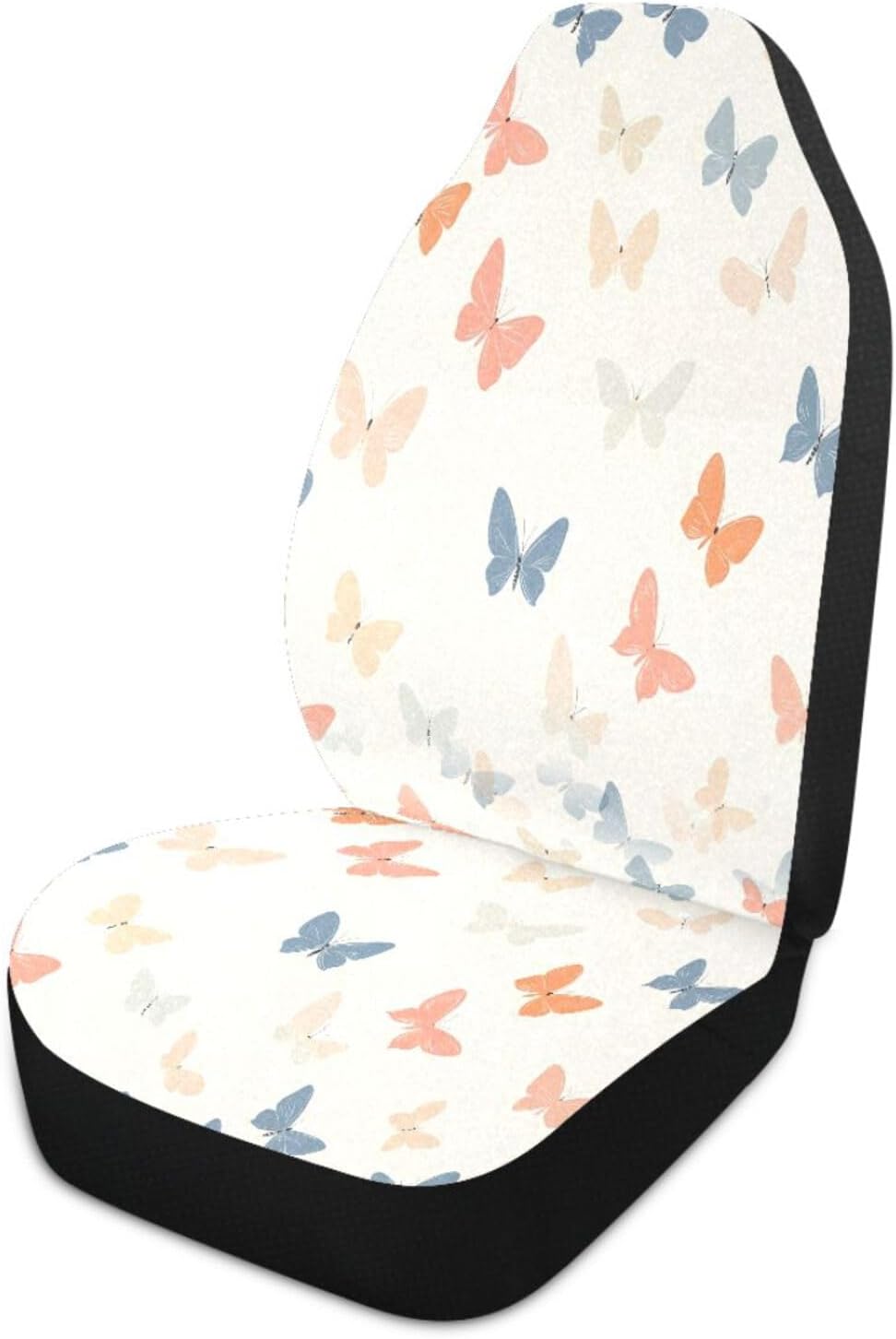 Blueangle 1 PCS Small Pastel Butterflies Car Seat Covers, Breathable Car Bucket Front Seats Protector Cushions Universal fit for SUV Sedan Truck Van(692)