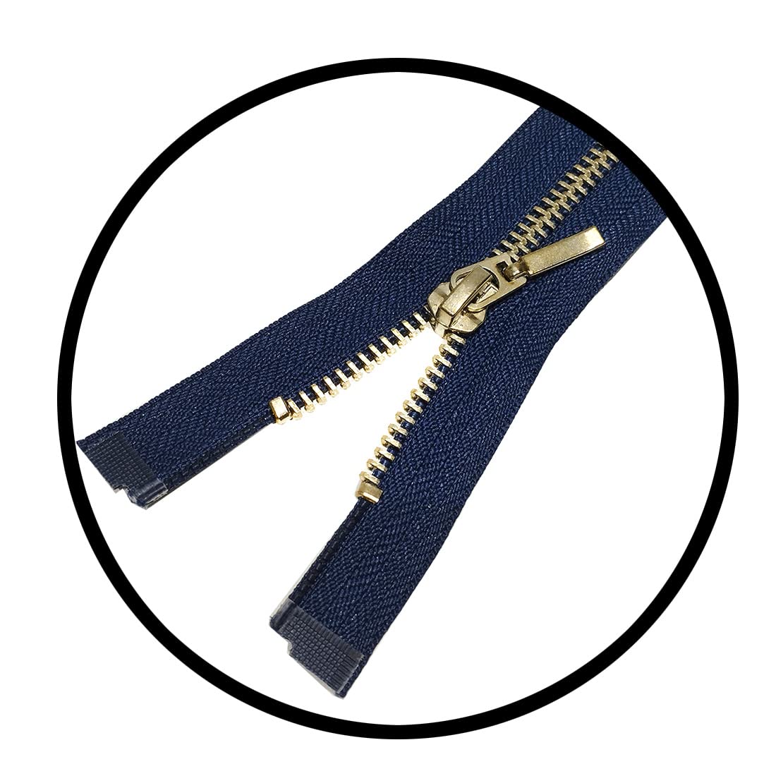 2 Pieces/5# Open Metal Zipper, Sewing Zipper, Sewing Zipper, Heavy Duty Zipper, Black, Blue, Gold, Silver, (2 x 55cm, Blue) - Image 3
