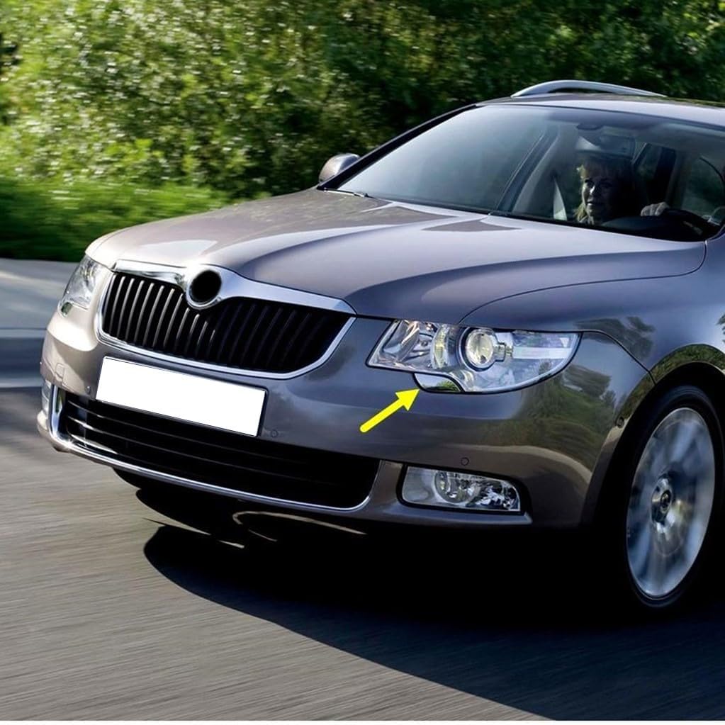 Sol Ön Far Yıkama Kapağı Krom 3T0955109A Skoda Superb MK2 ile uyumlu 2009-2013