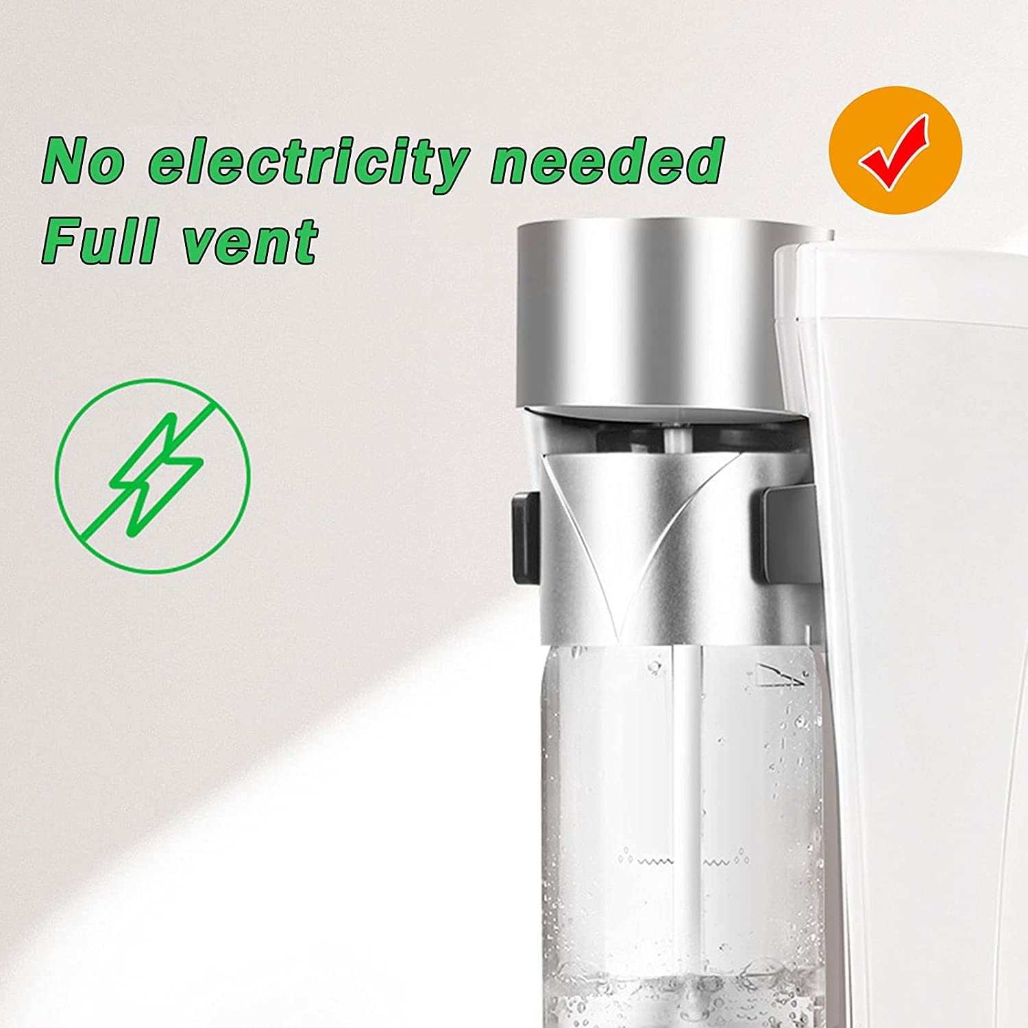 Fillarling Water Maker e Fruit Infuser - Macchina di carbonatazione Premium con Due Bottiglie da 1 litro - infonde Il Sapore Durante la carbonaggio (Non Incluso CO2) (Color : Black)