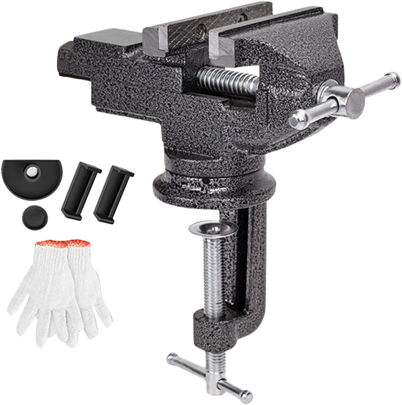 360 度回転ベンチ万力鋳鉄テーブル万力電気ドリルスタンド木工用金属クランプツール手作り万力ツール