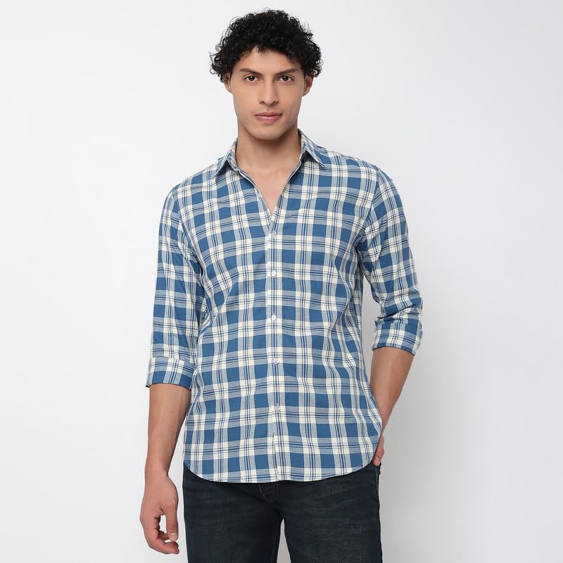 Image of Mens Striped Slim Fit Cotton Casual Shirt | Full Sleeves Mens Shirts | Stylish Shirt for Men