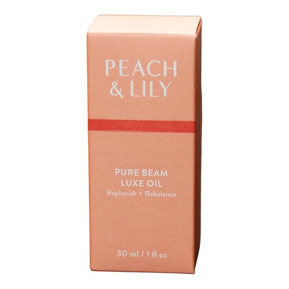 Peach & Lily Pure Beam Luxe Oil | 100% Natural & Plant-Based | Nourishing Squalane, Jojoba, Sea Buckthorn | Cold-Pressed Antioxidant-Rich Formula | 30 ml / 1 fl. oz.