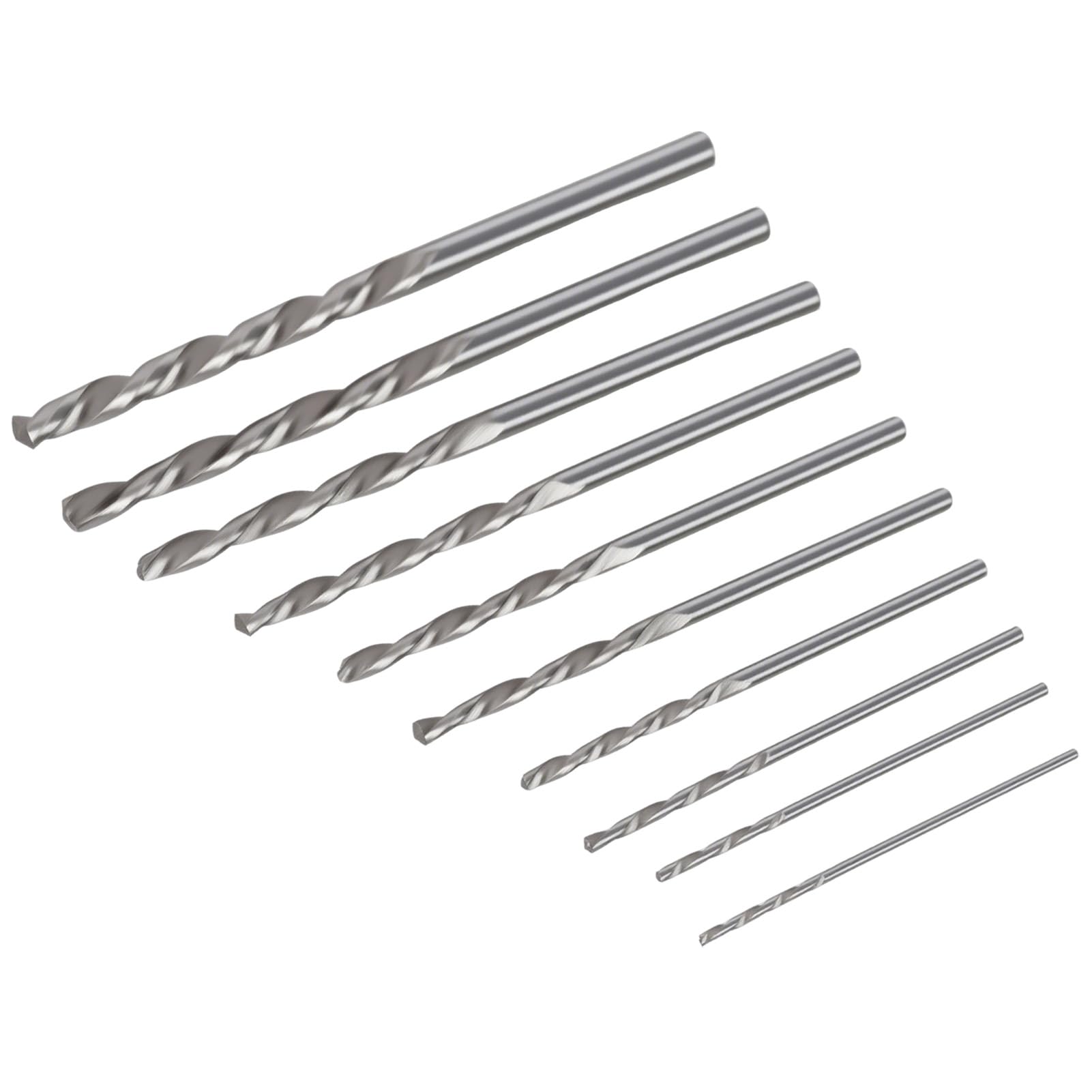 Juego de 10 Brocas HSS Mini 0,8-3,0 mm para Madera Plástico – Taladros Helicoidales de Acero Rápido para Perforación de Precisión – Set de Brocas Pequeñas para Manualidades y Tallado