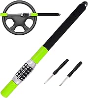 Vista 10 de Tevlaphee Bloqueo de Volante, Bloqueo de Coche Antirrobo Sin Llave Extensible Retráctil con Contraseña, Bloqueo de Combinación Codificado de 5 Negro