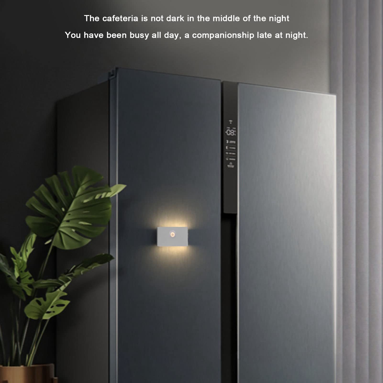 Lampka nocna LED, inteligentna lampa z czujnikiem ruchu USB Ładowanie Magnetyczna szafka Lampka nocna do łazienki, przedpokoju, sypialni, pokoju dziecięcego, kuchni, schodów