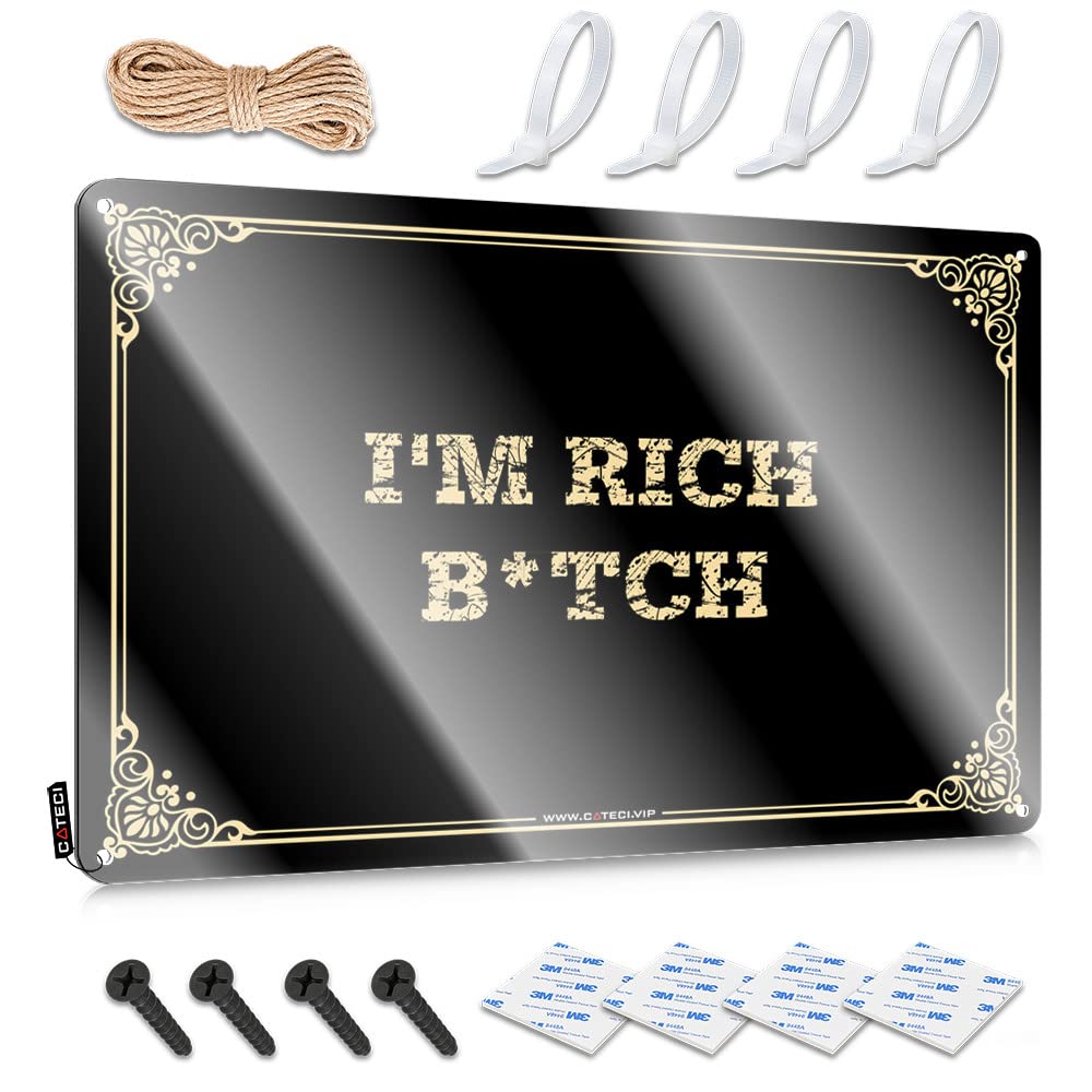 Bar Stuff For Man Cave I'M Rich B*Tch Tin Sign Tin Decor Garage Decor For Men(30X40CM)