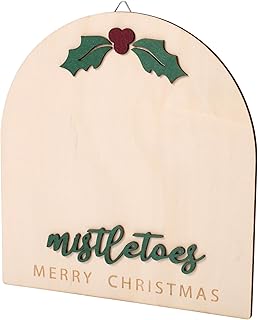 Navidad Primero Madera Huella Bebe Firmar, 18x19cm Huella Bebe Recien Nacido Adorno Navideño Festivos Clásicos Rojo y Verde para Habitación Infantil Tarjeta de Hito Bautizo de Recién Nacido