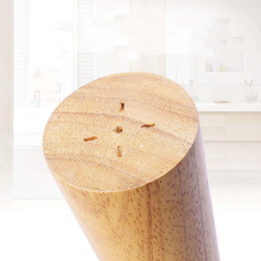 4 Gambe per Mobili in Legno Piedini per Mobili in Rovere Conico Cabinet Piedi del Divano Tavolo Letto Armadio Cabinet Armadietto Guardaroba Vite M8(40cm)