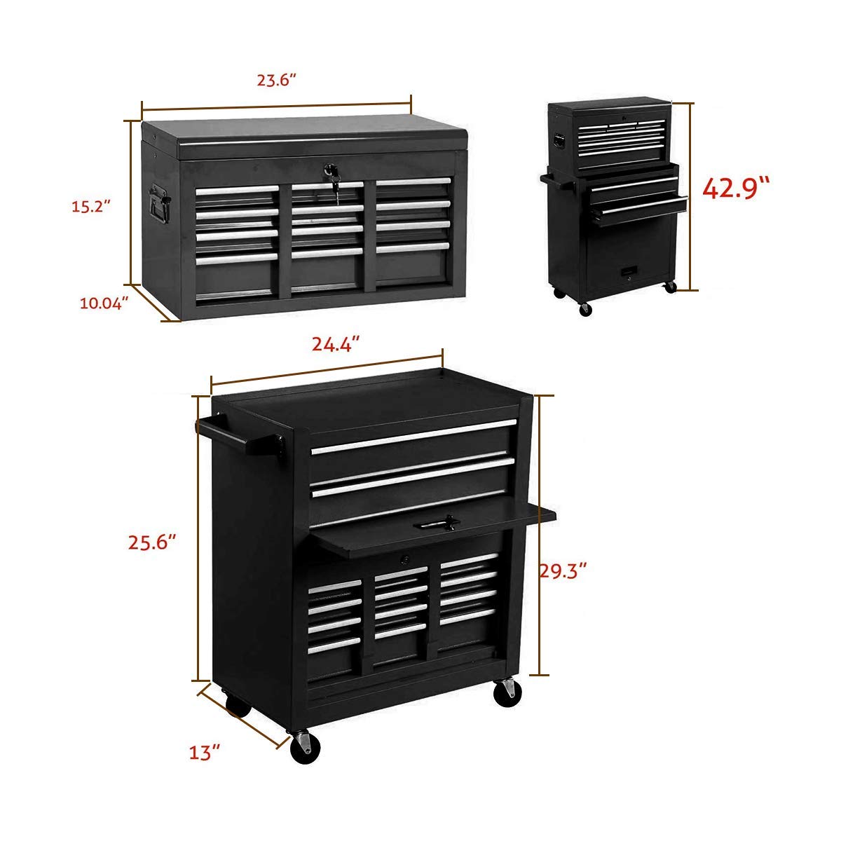 8Drawer High Capacity Tool chest Tool Box,Rolling Tool Box,Big Tool Storage and Tool