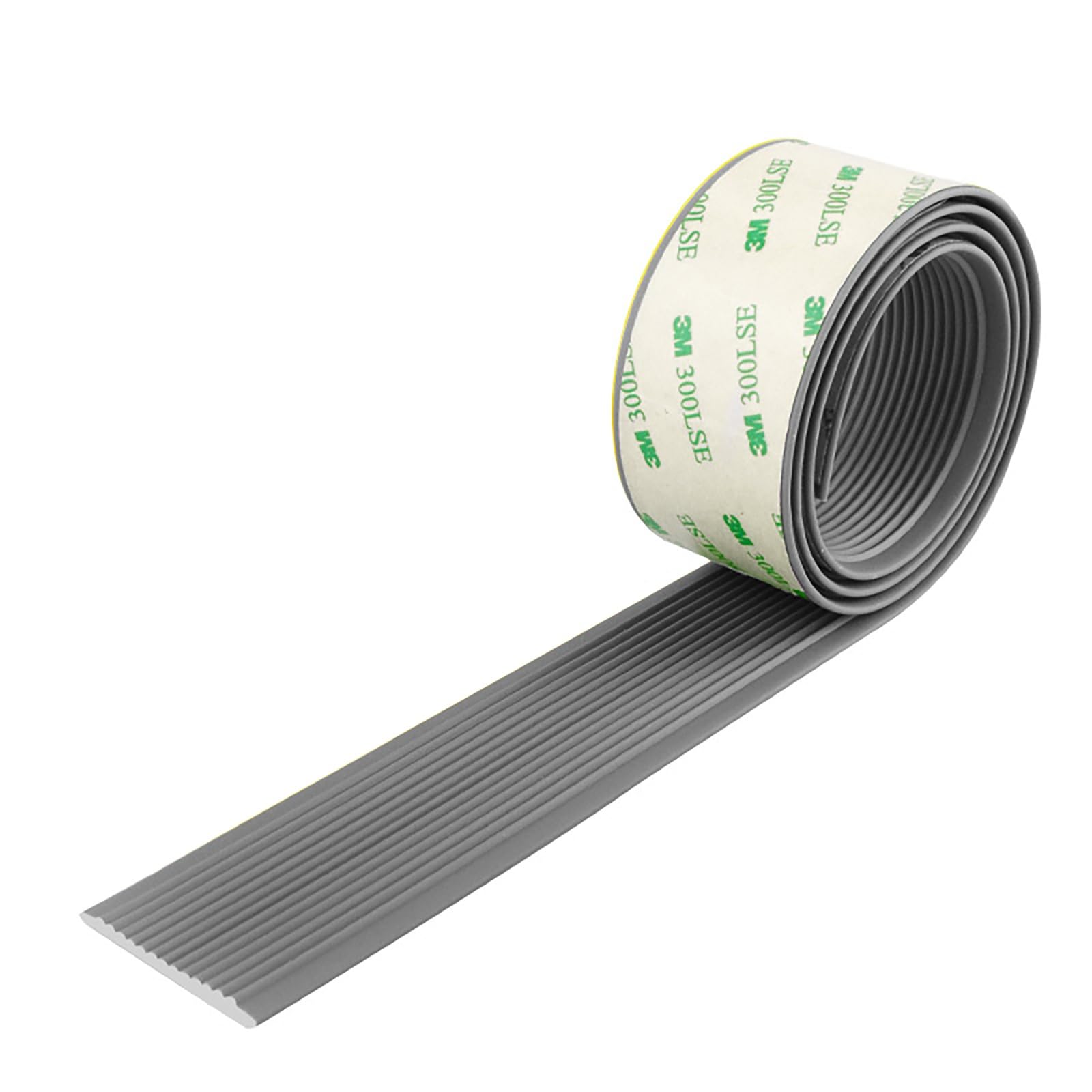 Anti-Slip Stair Strip, Stair Nosing Edge Trim, Self-Adhesive Edging Strip, PVC Stair Edge Non-Slip Rubber Corner Guard Strip, Safety Step Trim Tile Stair, Stair Edge Protector(Grey,6x100cm)