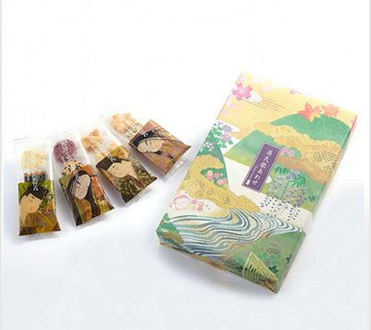 Kyoto Uji Shikibego Hail Okaki Genji Utaawase K Domestic sticky rice hail 1 piece set