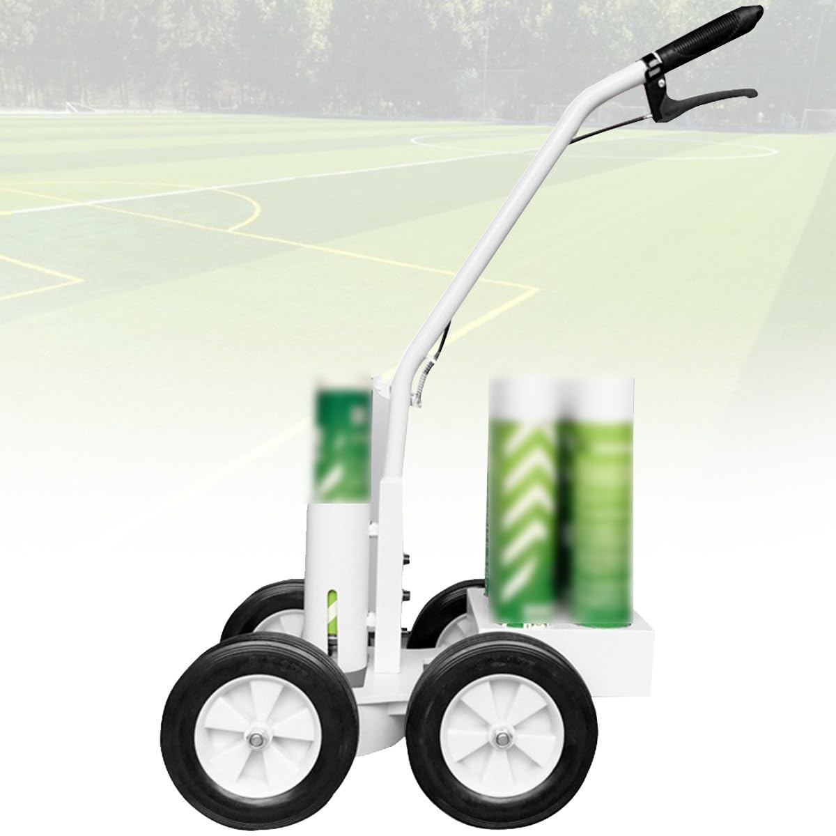 Aioneer Wheel Transfer Line Marking Machine,4 Wheel Applicator, Multifunction Athletic Field Marking Machine, Paint Line Striping Equipment, Road Factory, Court Scribing Device
