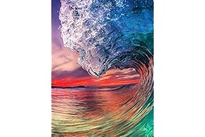 DIY Rainbow-Colored Wave Diamond Painting Kit