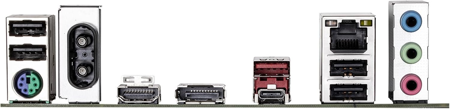 Rear I/O panel of the GIGABYTE B760M DS3H WIFI6E GEN5 motherboard