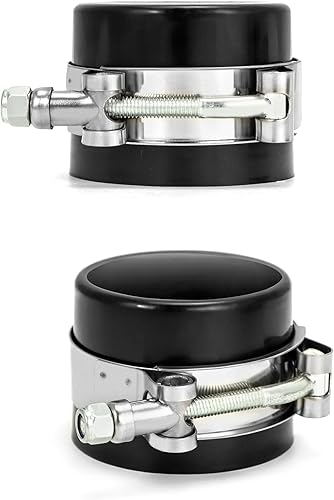 Miniatura 4 de QWORK Abrazadera de manguera de acero inoxidable con perno en T de 2 pulgadas, rango de trabajo de 2.283 in a 2.559 in para manguera de 2 pulgadas,