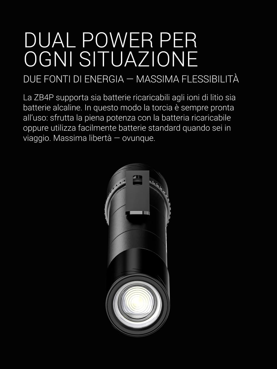 Zweibrüder ZB4P Torcia a Penna LED 400 Lumen – Mini Torcia Tascabile Compatta di Precisione, USB-C Ricaricabile, Messa a Fuoco Regolabile, Ideale per Ispezioni e Lavori Tecnici