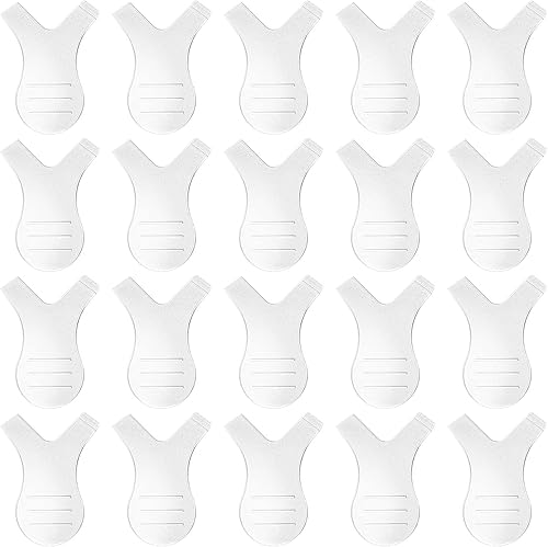 Leinuosen Paquete de 20 herramientas de elevación de pestañas en forma de Y, cepillo de pestañas de silicona para injerto de pestañas para limpieza