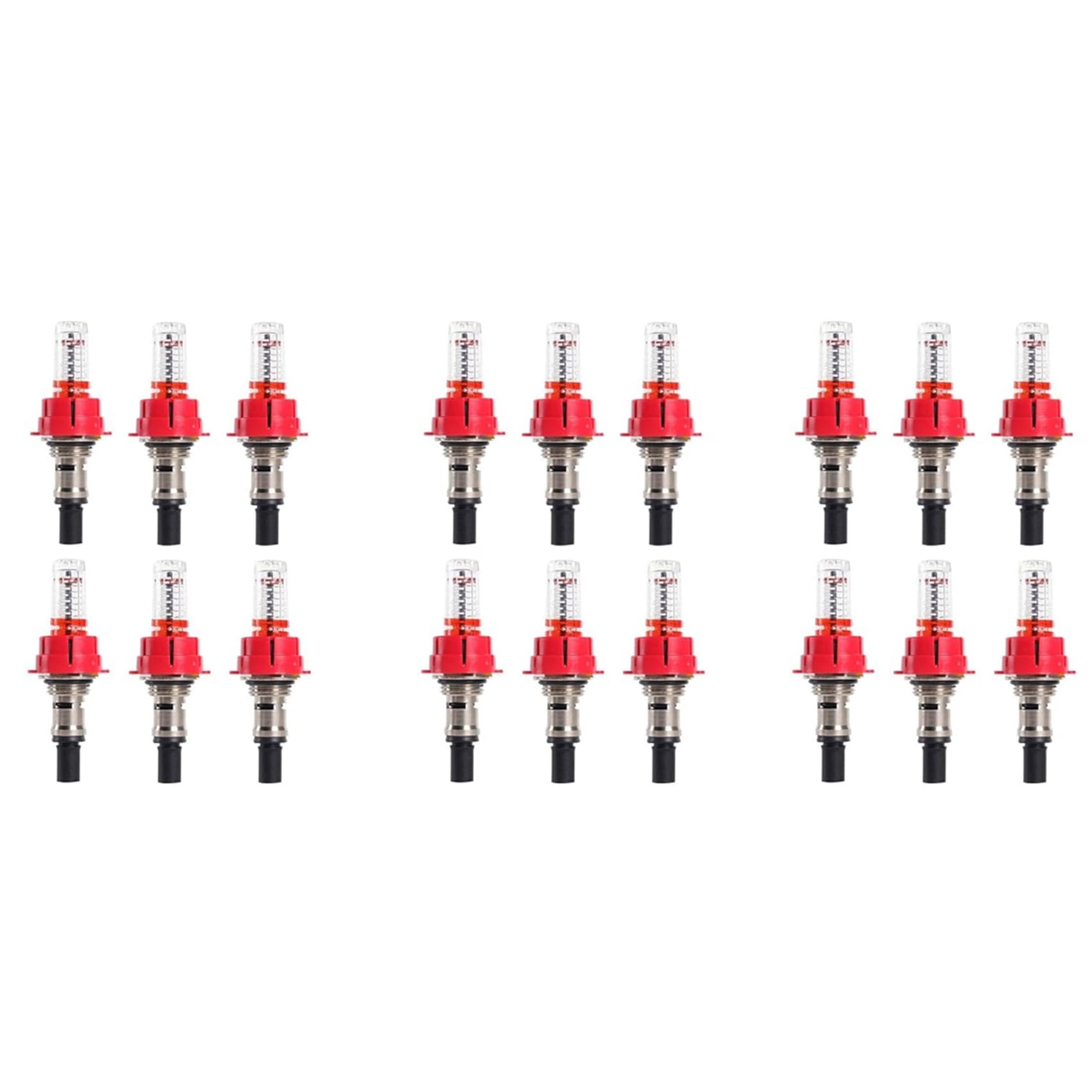 Jnchdghwa Red 18 Pcs Underfloor Heating Manifold Meter, Visual Monitoring Regulator For Underfloor Heating Systems(1/2)