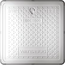 LUXART Fiber Reinforced Polymer-FRP Manhole Cover | 5 Tons Capacity | Chamber Cover | Sump Cover | Ideal for Drainage Systems | Water Tank Cover | Drainage Cover White (24" x 24")