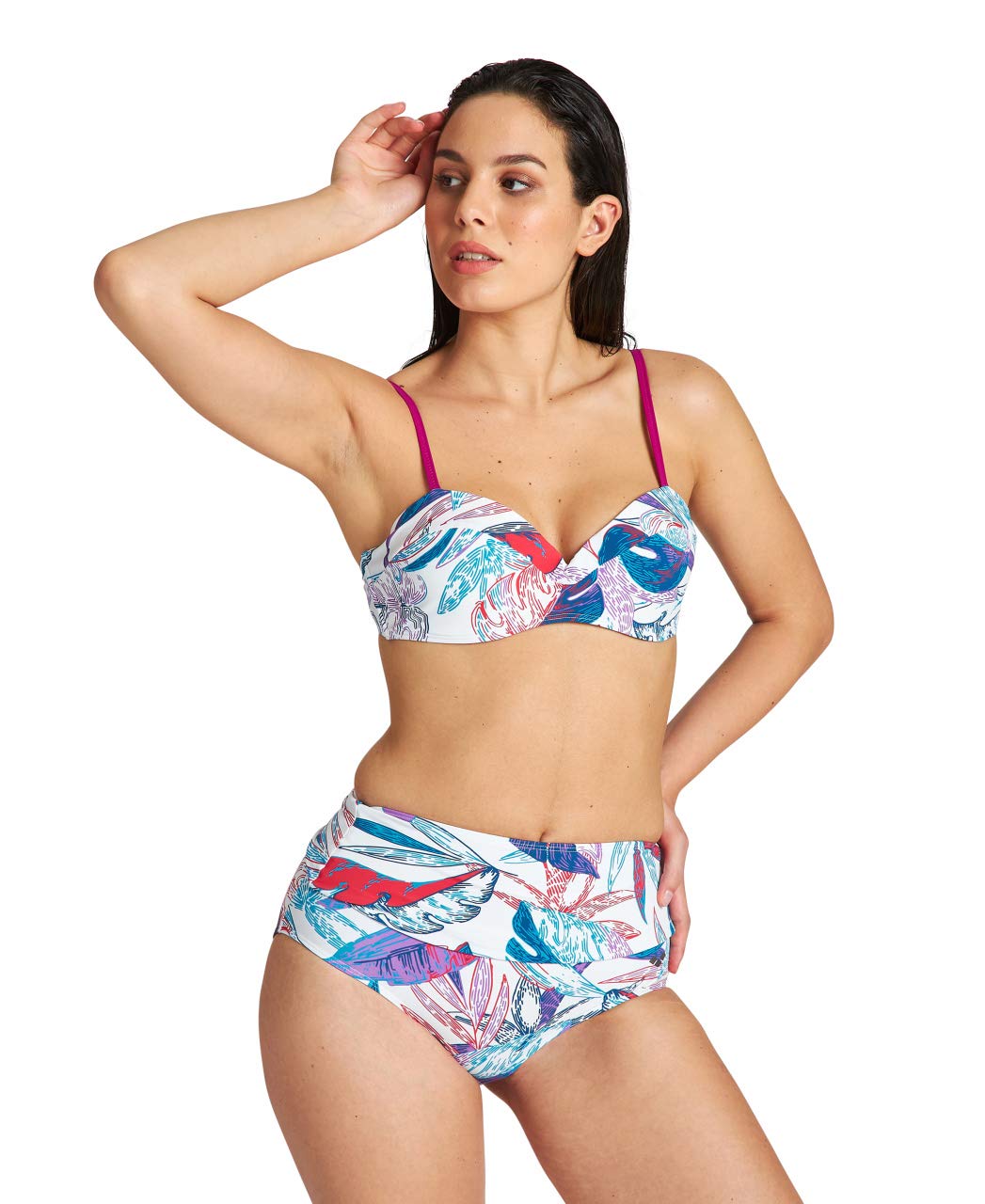 Arena Cecilia Two-Pieces Swimsuit White Multi-Grape Violet 38