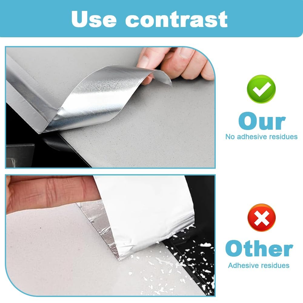 Cinta Adhesiva de Aluminio, 60mm x 50m Cinta Aluminio Adhesiva Impermeable y Resistente al Calor y altas temperaturas para Sellar Sistemas, conductos y Aire Acondicionado