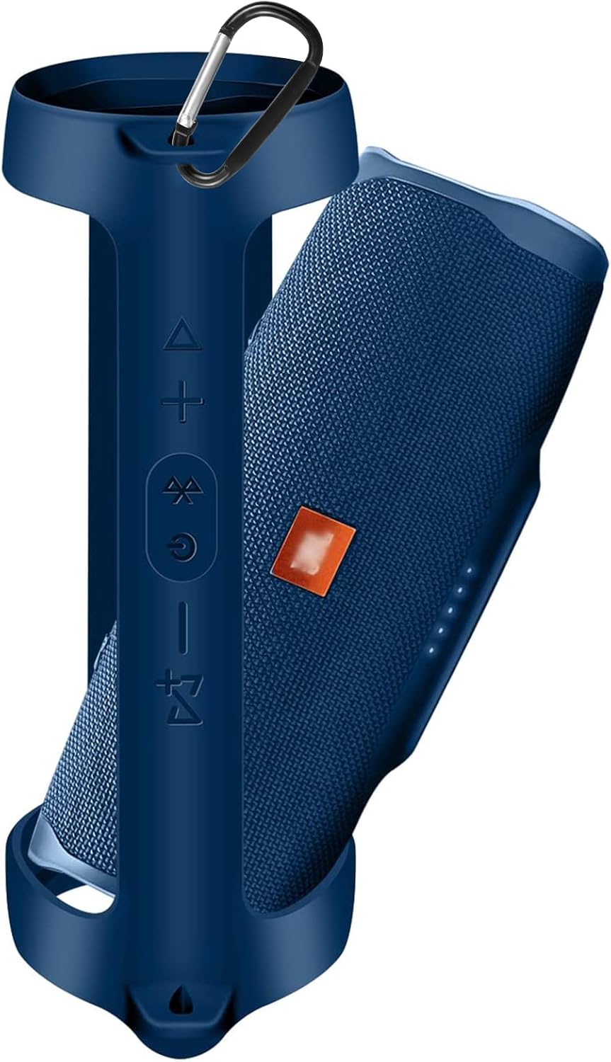 Silicone Case Cover for JBL Charge 4 Portable Waterproof Wireless Bluetooth Speaker, Travel Gel Soft Skin,Waterproof Rubber Carrying Pouch with Strap (Blue) - Image 2