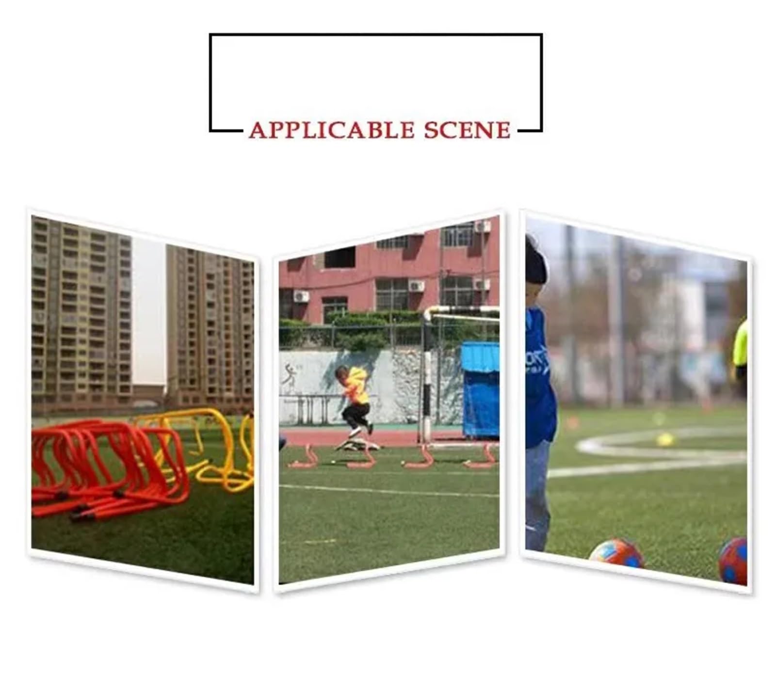 Vallas De Agilidad 5Pcs Football Hurdle Portable Speed Agility Training Equipment Hurdle Ladder Safety Soccer Stable Squadexerciseladder Rack 15cm para FúTbol(Orange)