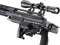 Vista 7 de Rifle de francotirador de Airsoft con perno de acero de metal completo de 460 FPS con alcance de 3-9 x 40 y resorte plegable de acción de perno