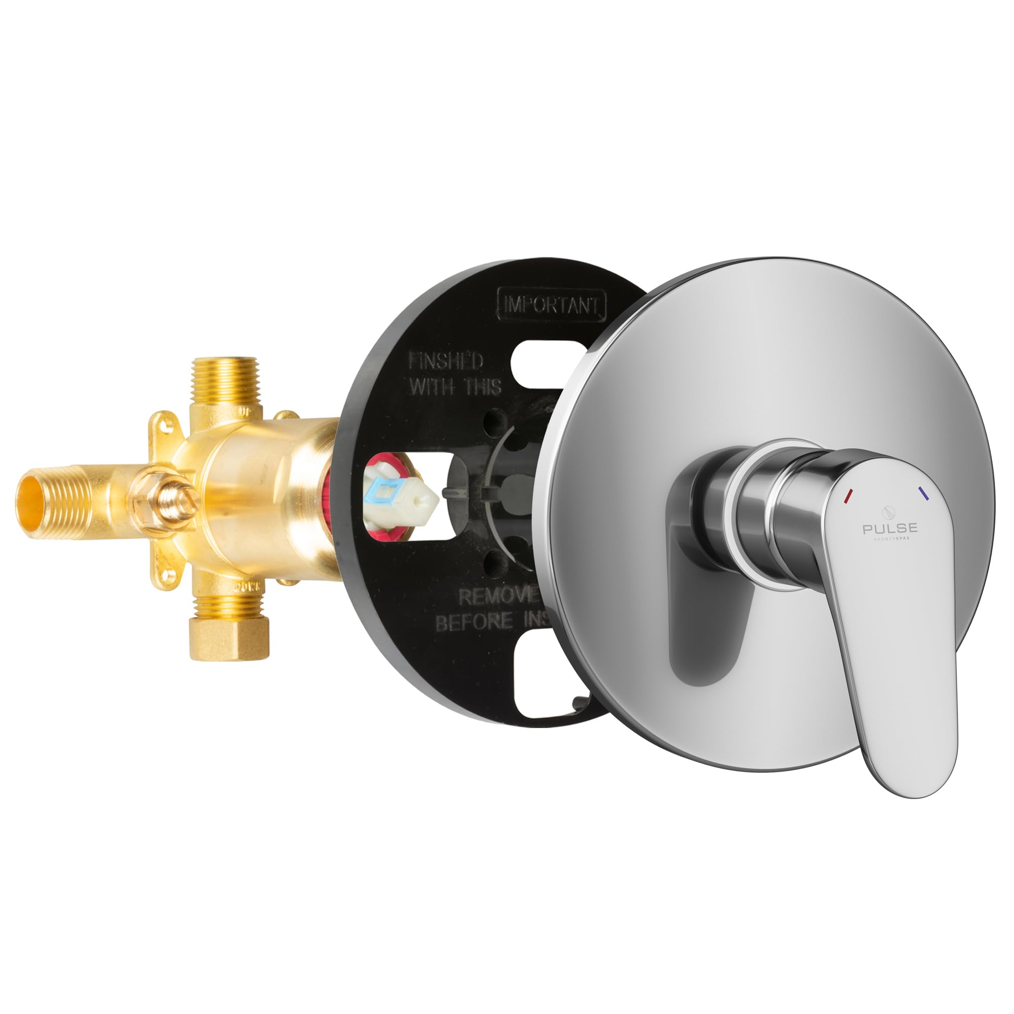PULSE ShowerSpas Tru-Temp Mixing Valve Trim Kit in polished chrome