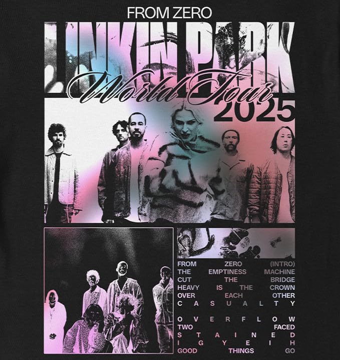 Linkin Park Unisex-Adult Official Merch Linkin Park from Zero Box Collage Tee - Image 4