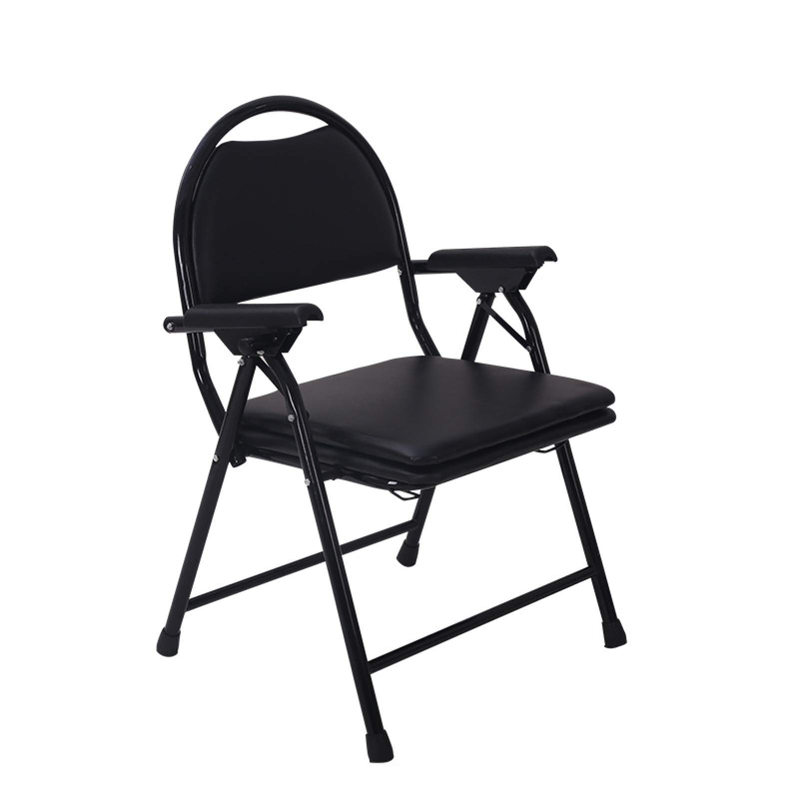 Krzesło Commode Wielofunkcyjne składane krzesło toaletowe ze stali nierdzewnej z oparciem, ergonomiczne siedzisko dla osób starszych, niepełnosprawnych i kobiet w ciąż(